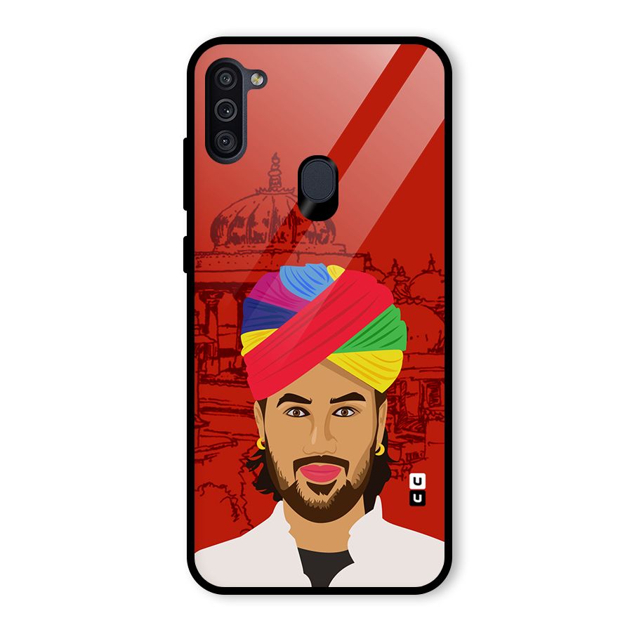 The Rajasthani Chokro Glass Back Case for Galaxy M11