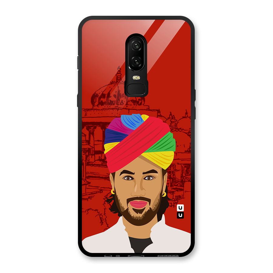 The Rajasthani Chokro Glass Back Case for OnePlus 6