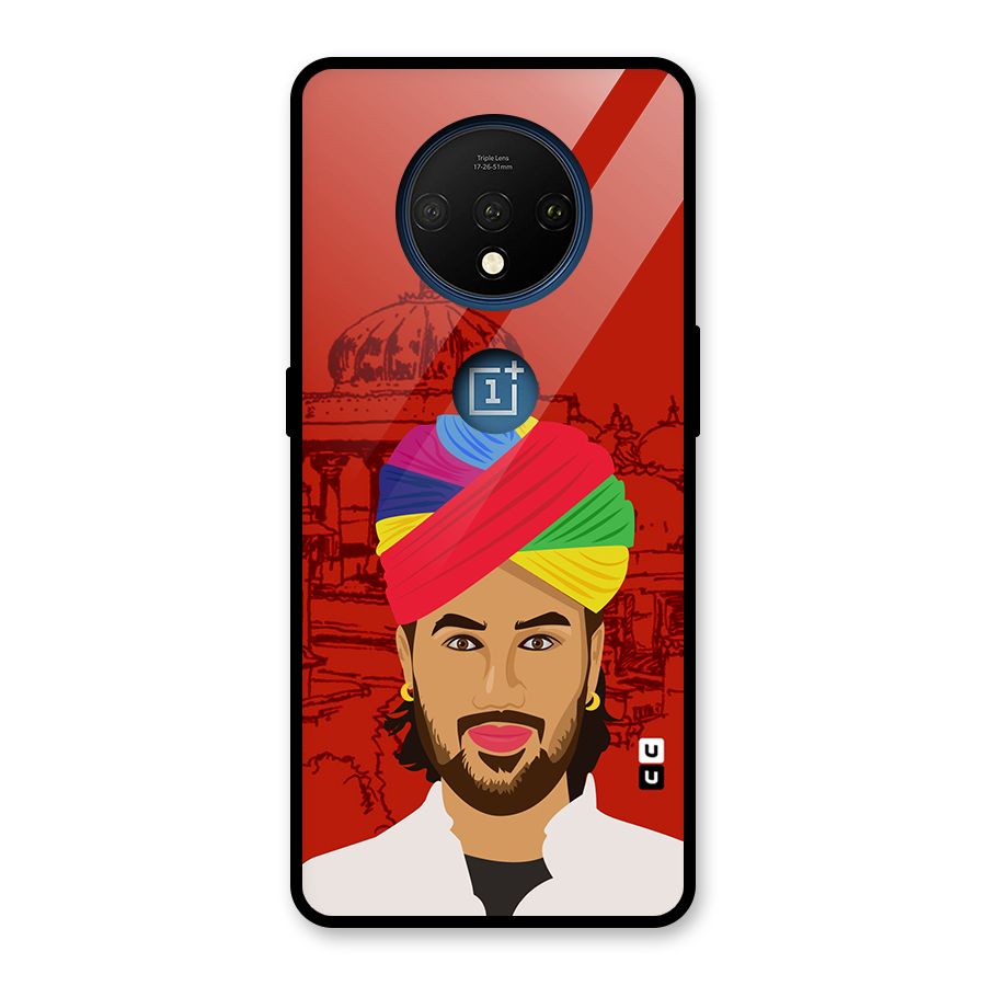The Rajasthani Chokro Glass Back Case for OnePlus 7T