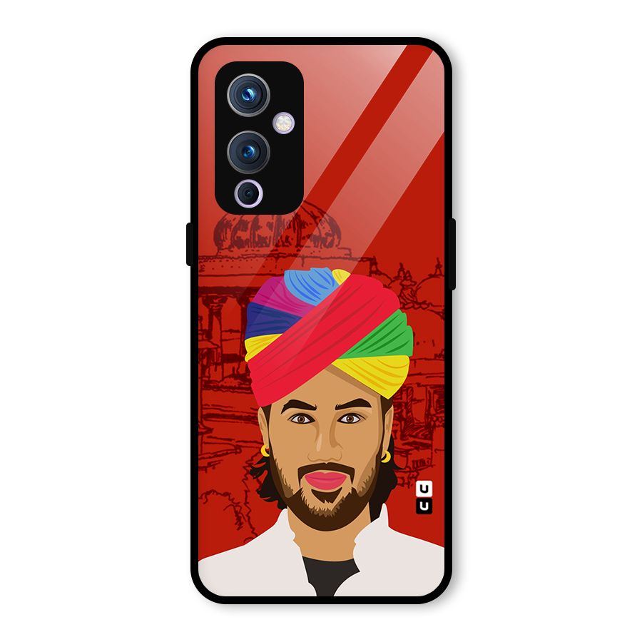 The Rajasthani Chokro Glass Back Case for OnePlus 9