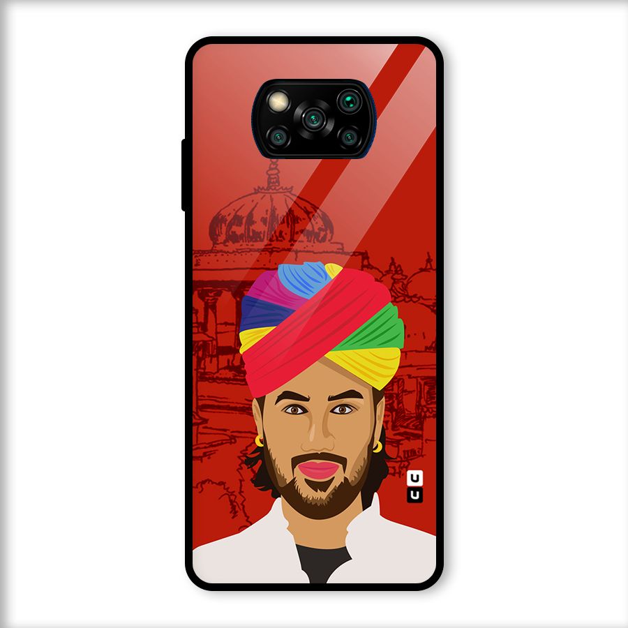 The Rajasthani Chokro Glass Back Case for Poco X3