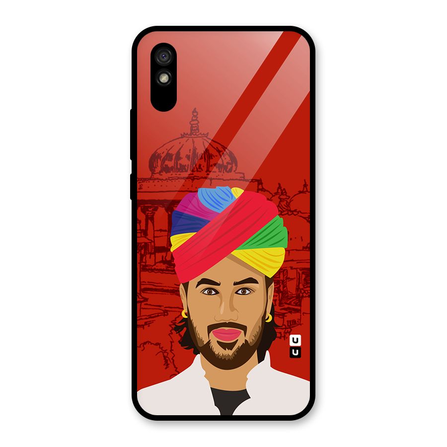 The Rajasthani Chokro Glass Back Case for Redmi 9A