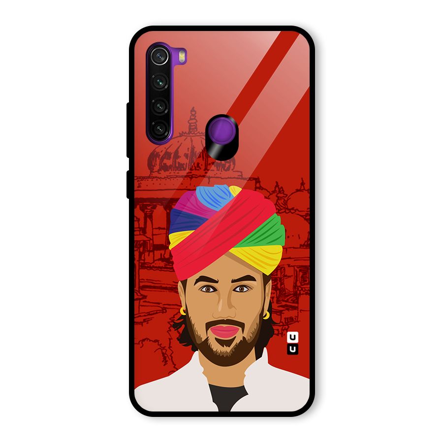 The Rajasthani Chokro Glass Back Case for Redmi Note 8