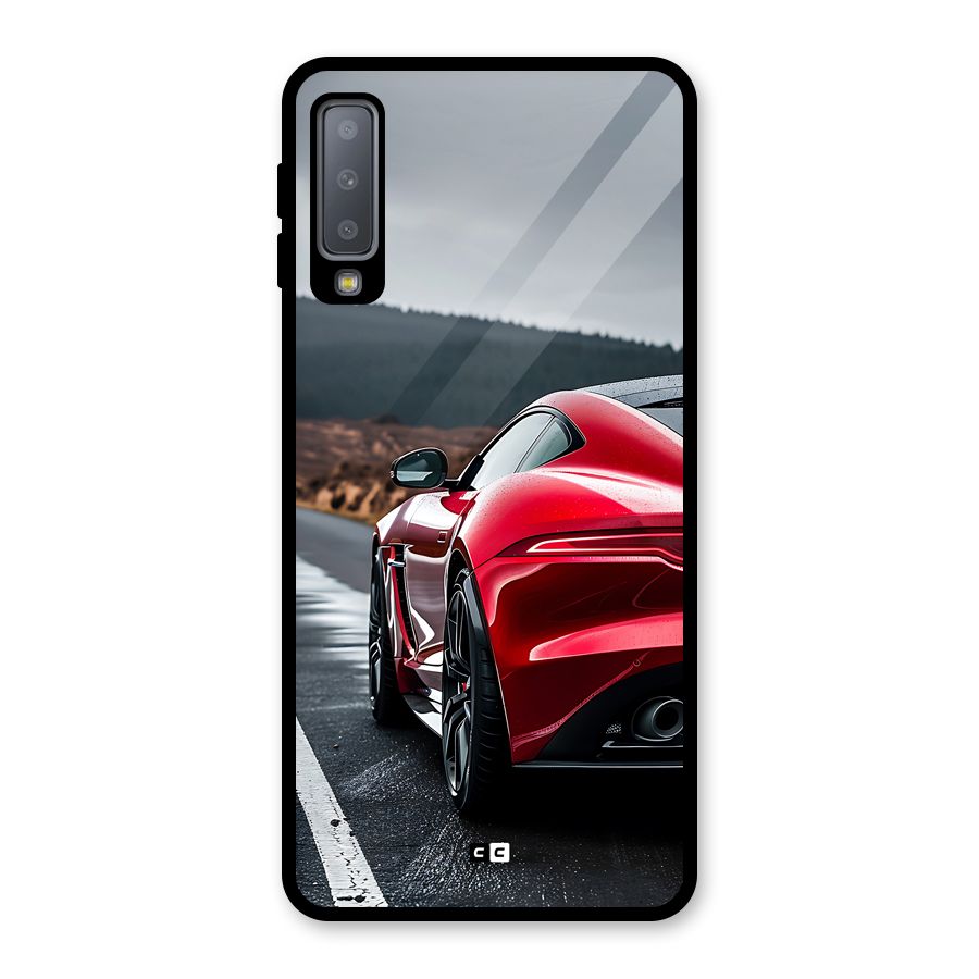 The Royal Car Glass Back Case for Galaxy A7 (2018)
