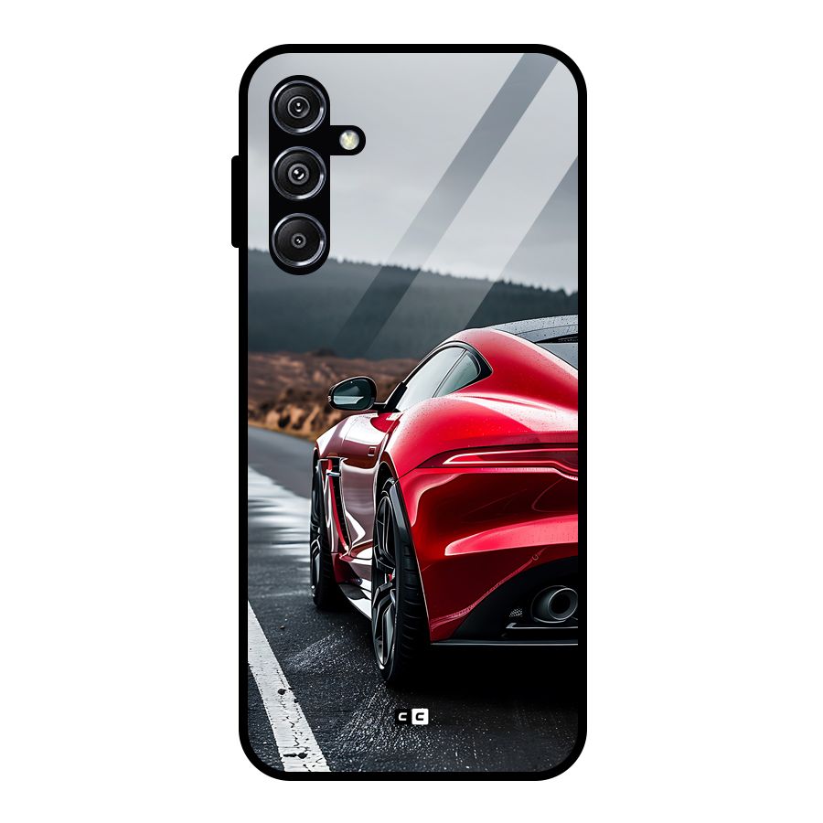 The Royal Car Glass Back Case for Galaxy M34 5G