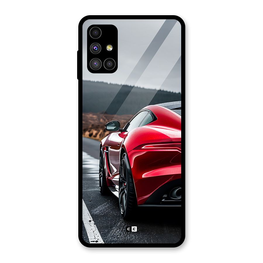 The Royal Car Glass Back Case for Galaxy M51