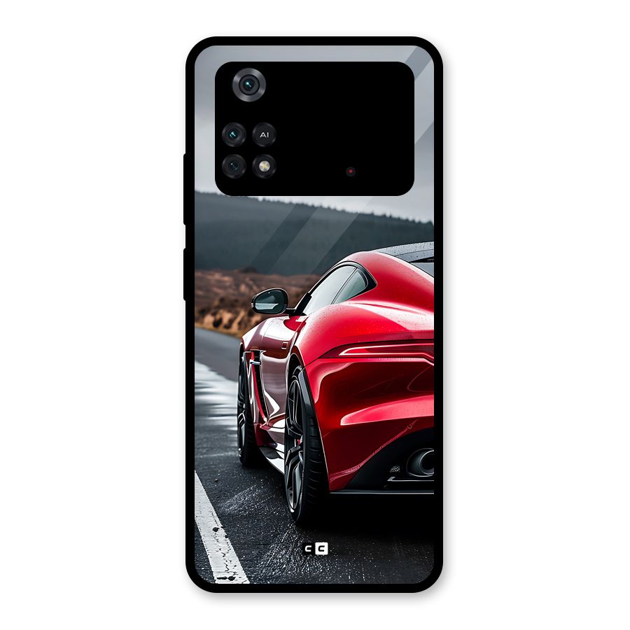 The Royal Car Glass Back Case for Poco M4 Pro 4G