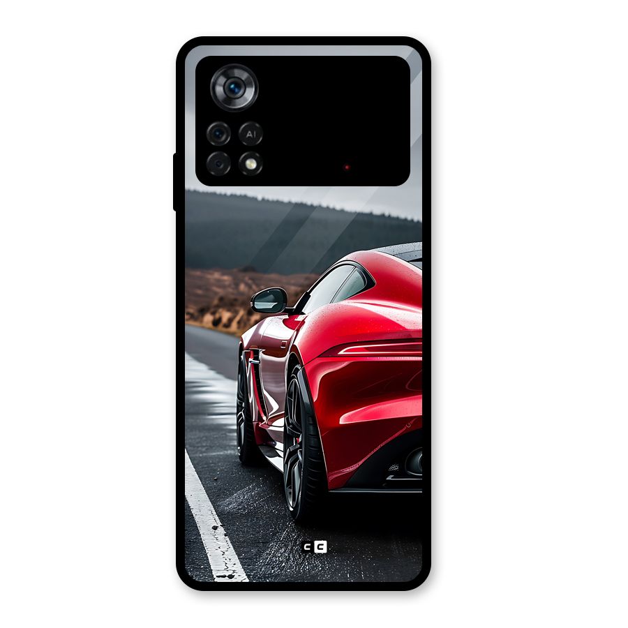 The Royal Car Glass Back Case for Poco X4 Pro 5G