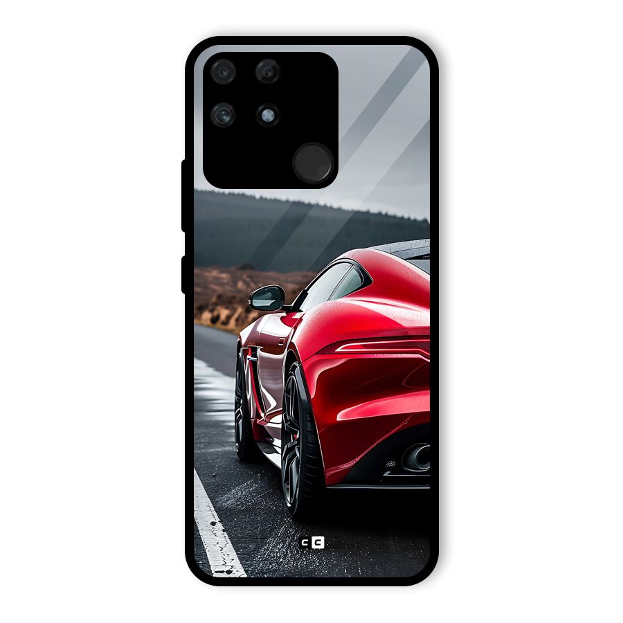 The Royal Car Glass Back Case for Realme Narzo 50A