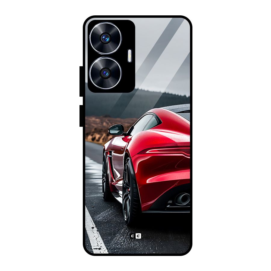 The Royal Car Glass Back Case for Realme Narzo N55
