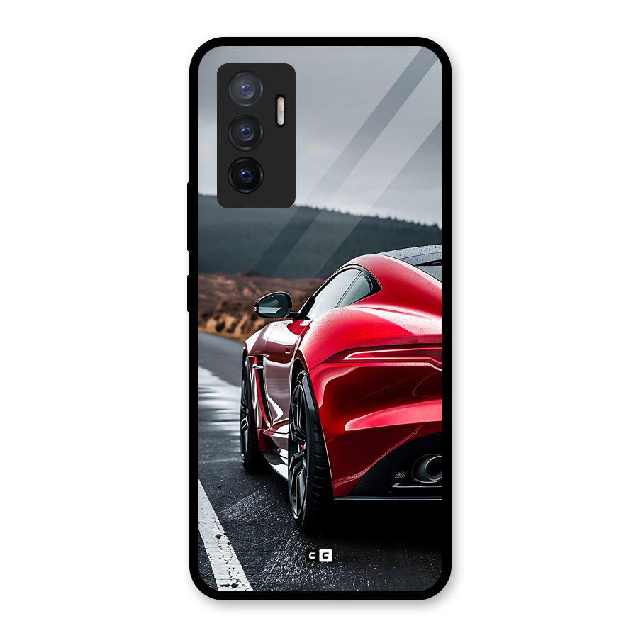 The Royal Car Glass Back Case for Vivo V23e