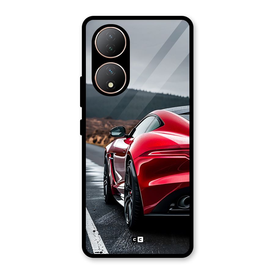 The Royal Car Glass Back Case for Vivo Y100A