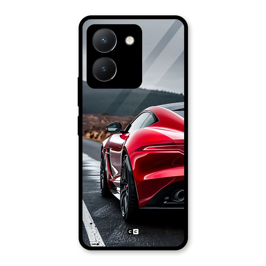 The Royal Car Glass Back Case for Vivo Y36
