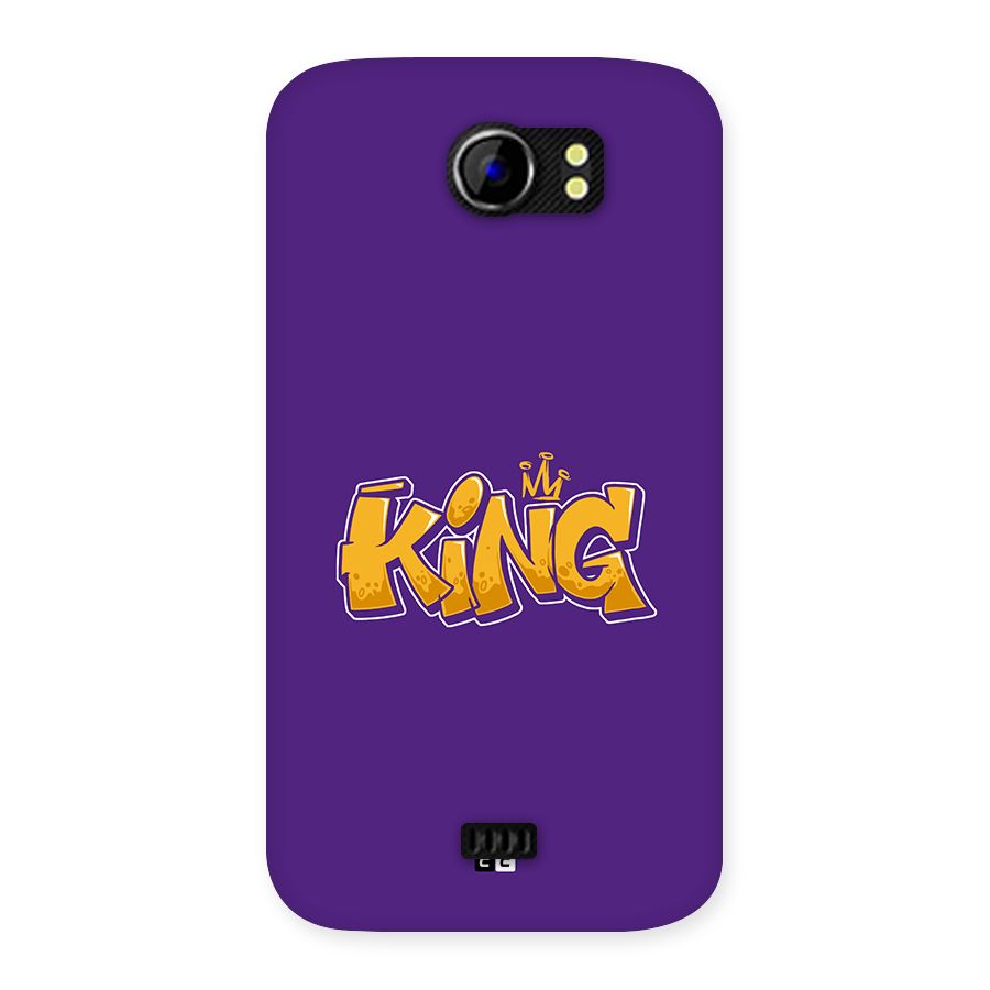 The Royal King Back Case for Canvas 2 A110