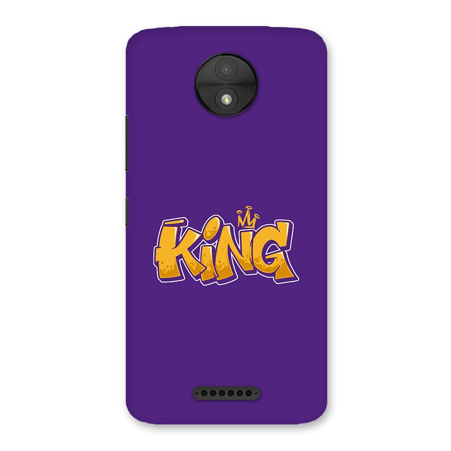 The Royal King Back Case for Moto C