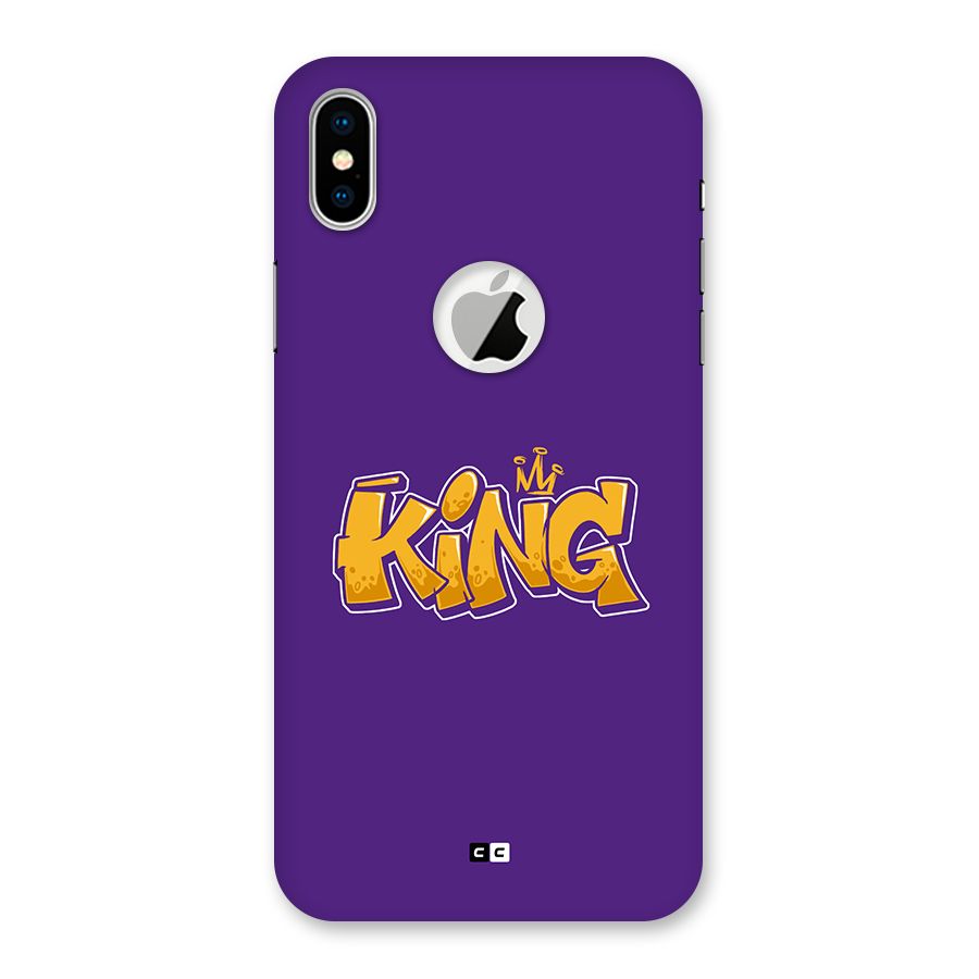 The Royal King Back Case for iPhone X Logo Cut
