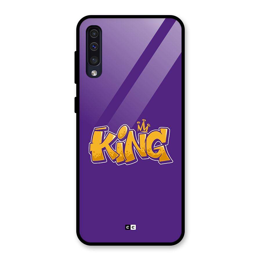 The Royal King Glass Back Case for Galaxy A50