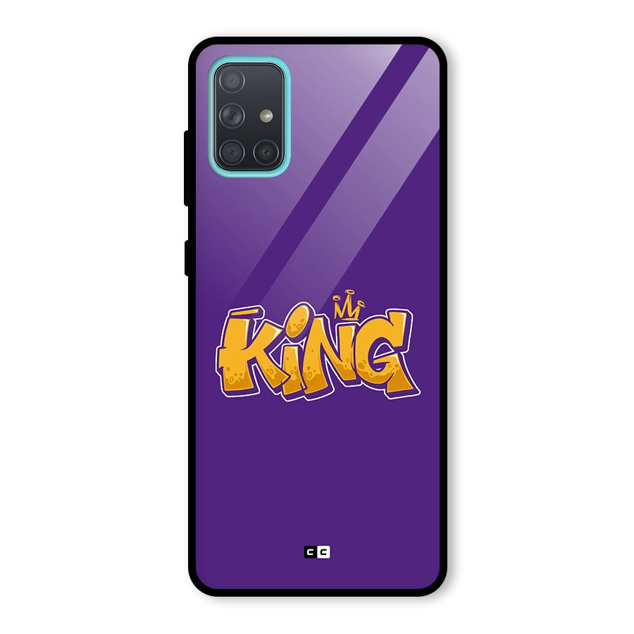 The Royal King Glass Back Case for Galaxy A71