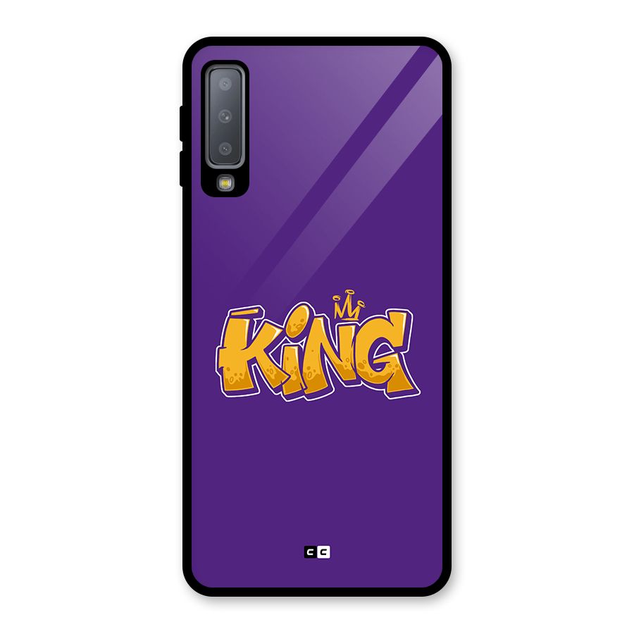 The Royal King Glass Back Case for Galaxy A7 (2018)
