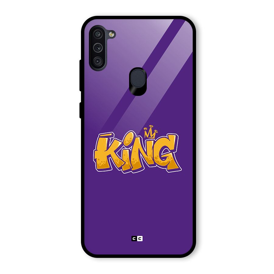The Royal King Glass Back Case for Galaxy M11