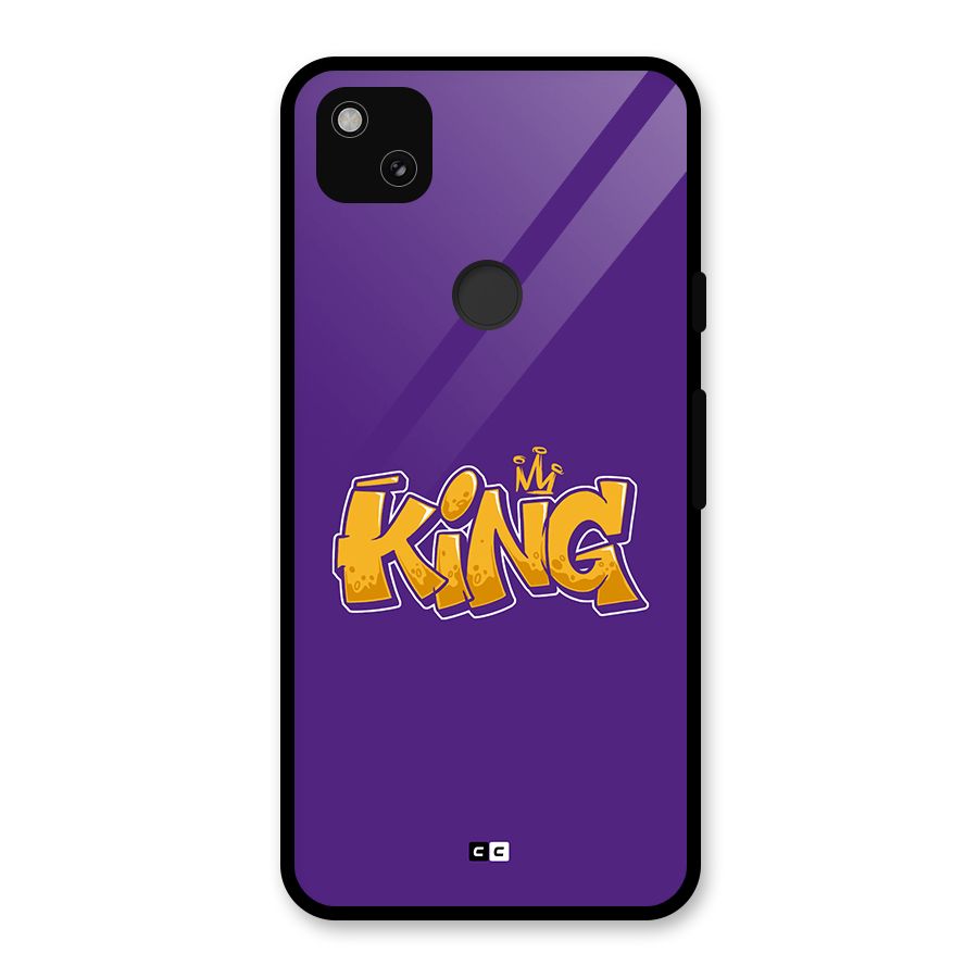 The Royal King Glass Back Case for Google Pixel 4a