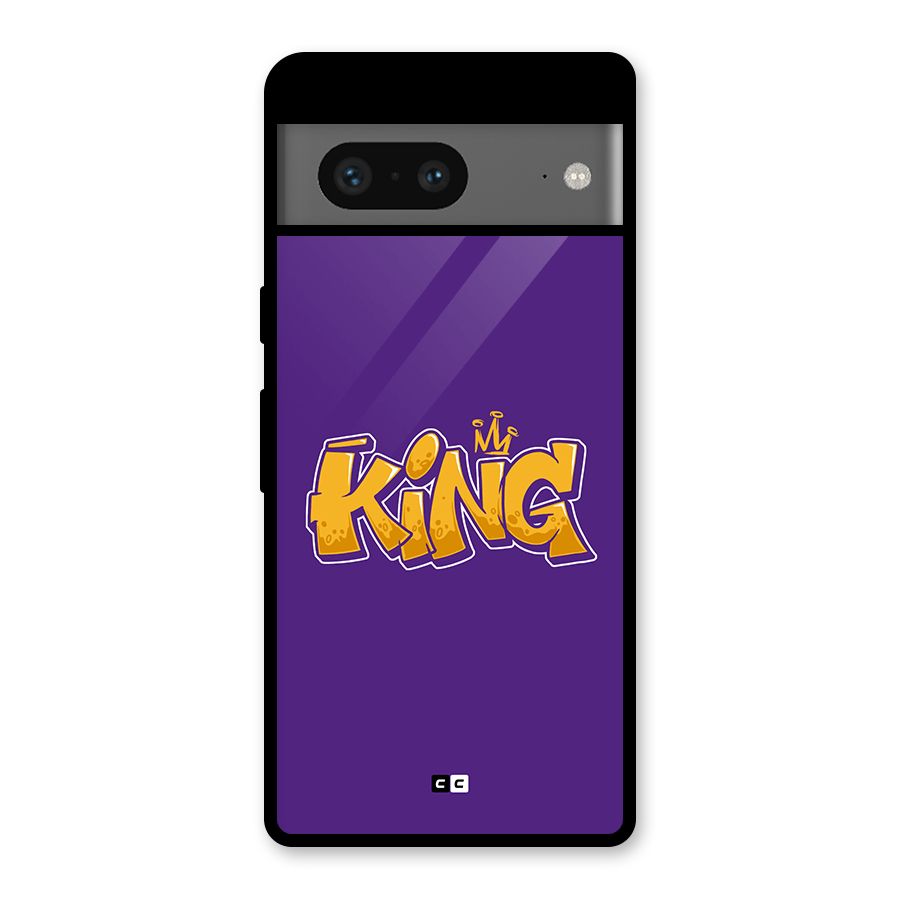 The Royal King Glass Back Case for Google Pixel 7