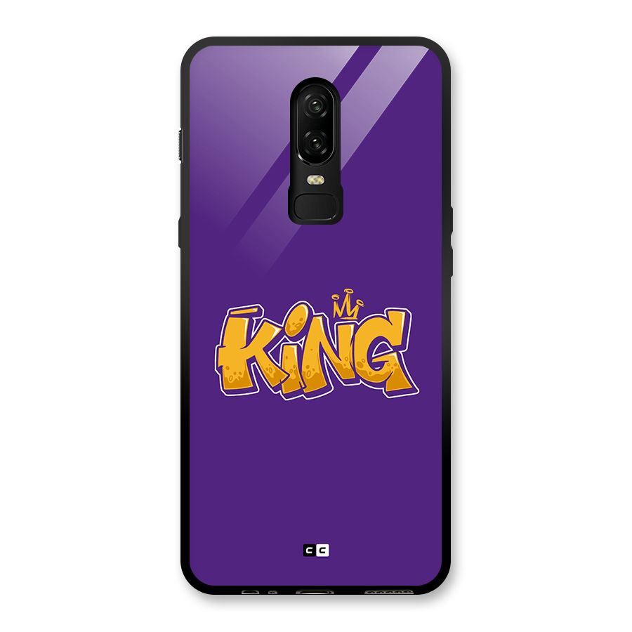 The Royal King Glass Back Case for OnePlus 6