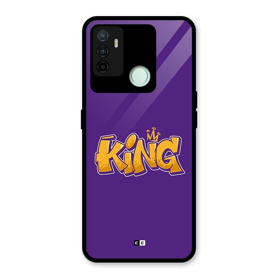 The Royal King Glass Back Case for Oppo A53
