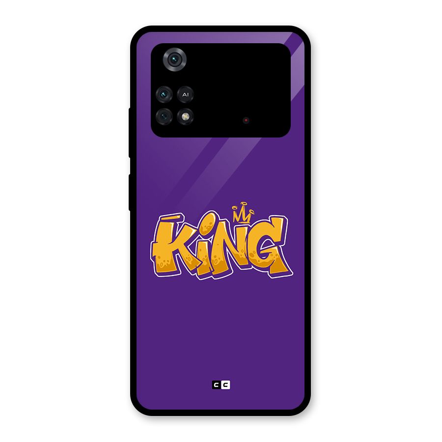 The Royal King Glass Back Case for Poco M4 Pro 4G