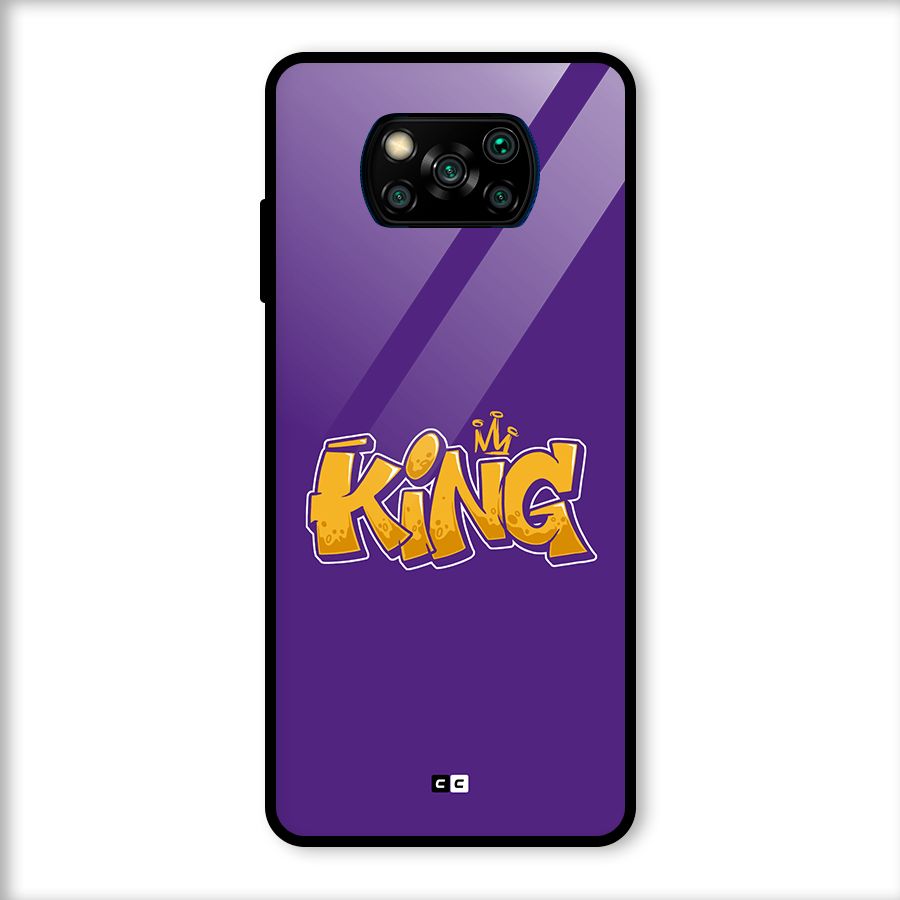 The Royal King Glass Back Case for Poco X3
