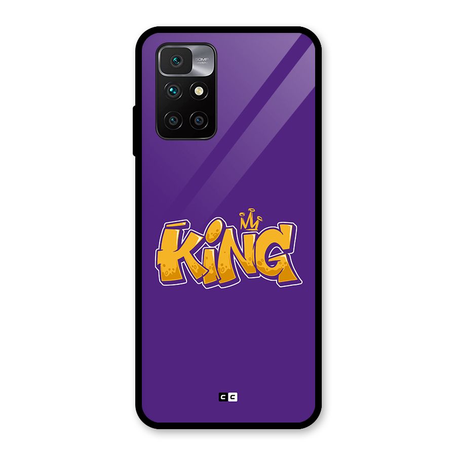 The Royal King Glass Back Case for Redmi 10 Prime