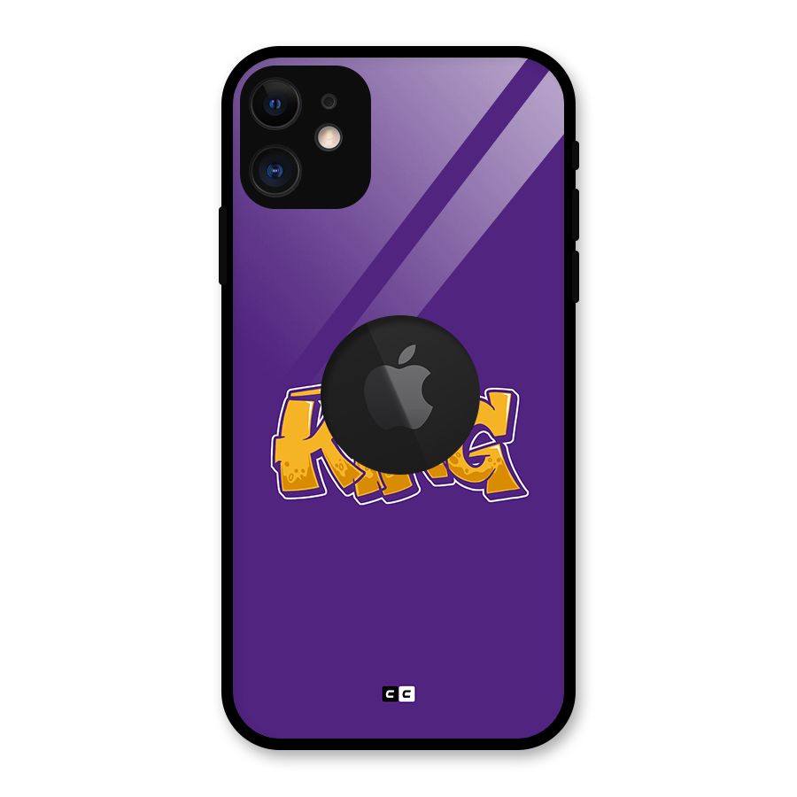 The Royal King Glass Back Case for iPhone 11 Logo Cut