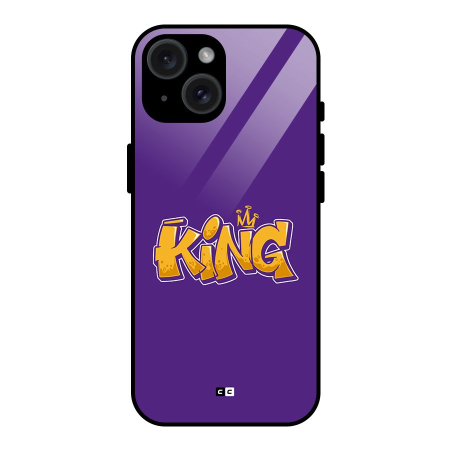 The Royal King Glass Back Case for iPhone 15