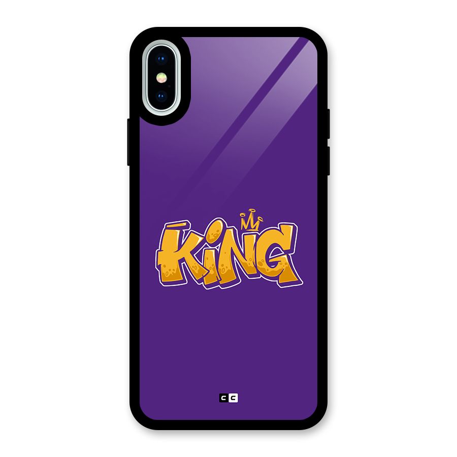 The Royal King Glass Back Case for iPhone XS