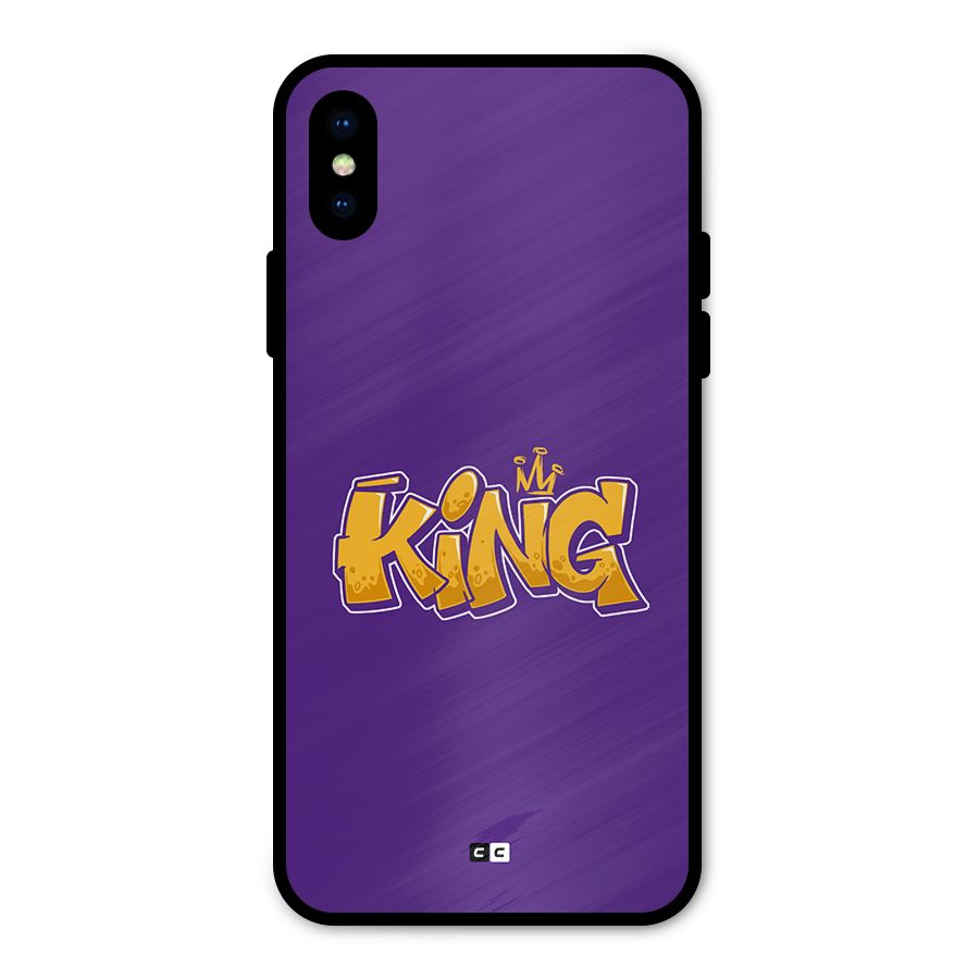 The Royal King Metal Back Case for iPhone X
