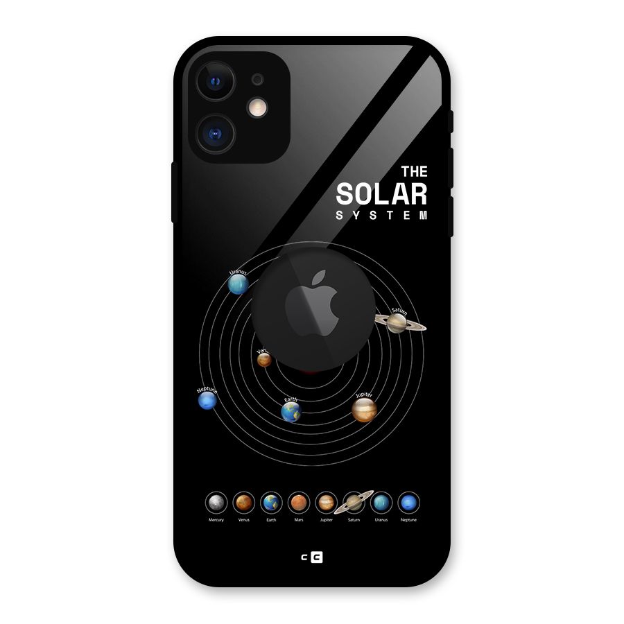 The Solar System Glass Back Case for iPhone 11 Logo Cut