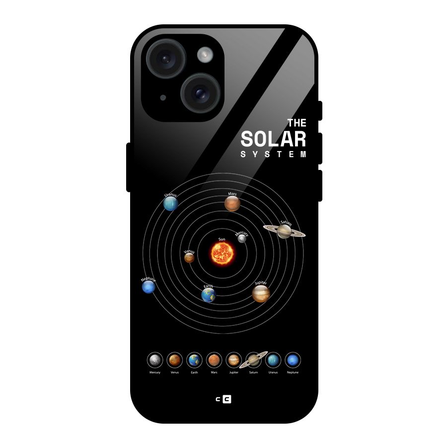 The Solar System Glass Back Case for iPhone 15