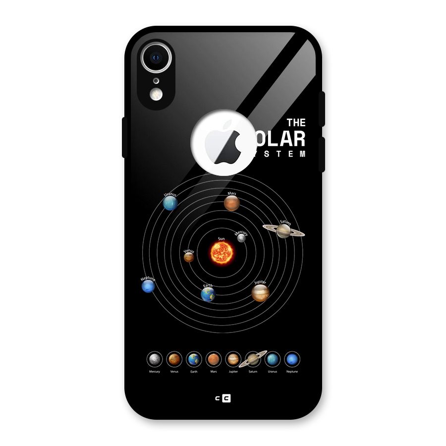 The Solar System Glass Back Case for iPhone XR Logo Cut