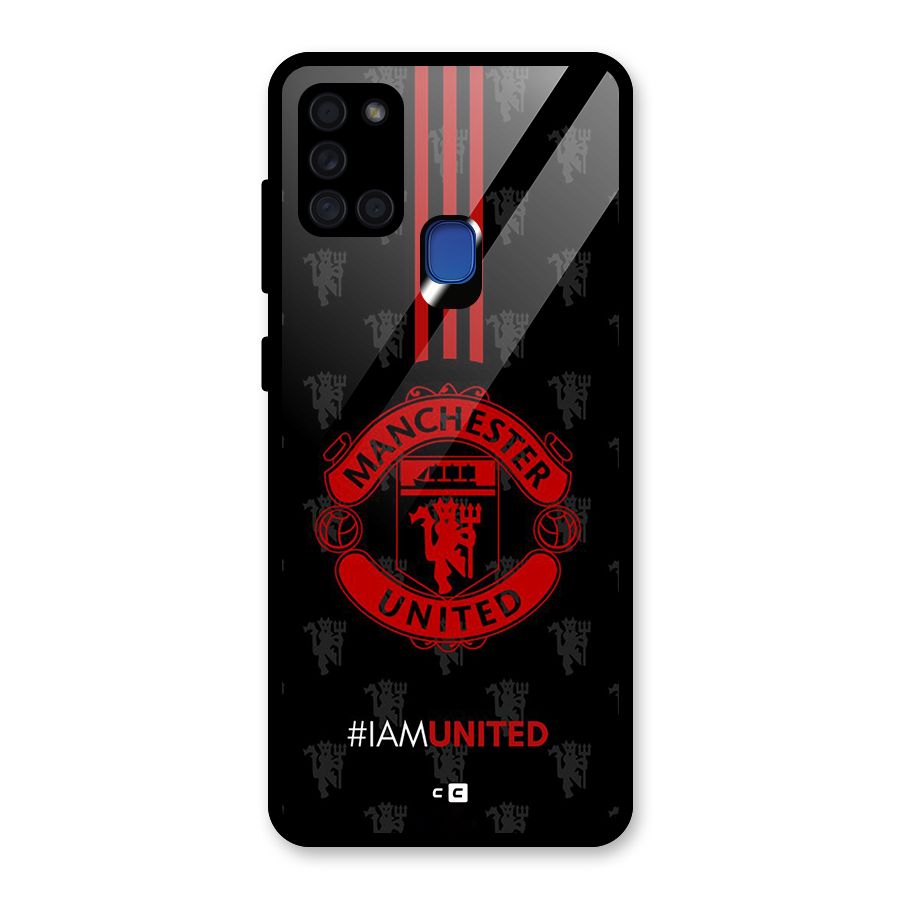 The United Spirit Glass Back Case for Galaxy A21s