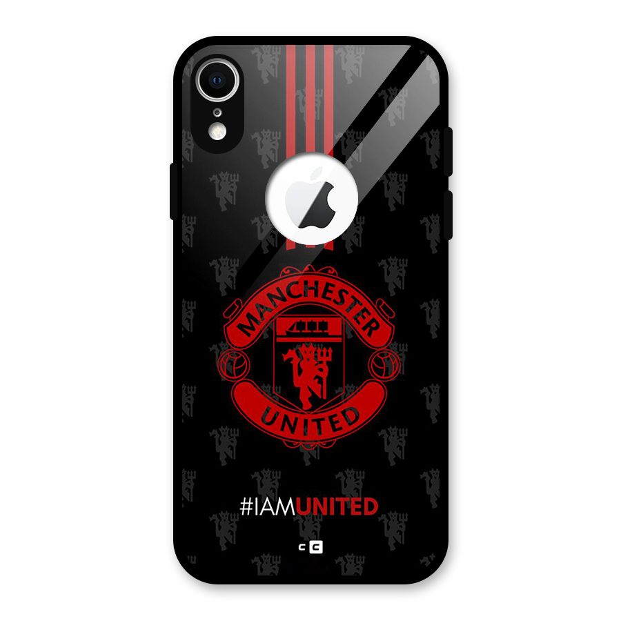 The United Spirit Glass Back Case for iPhone XR Logo Cut
