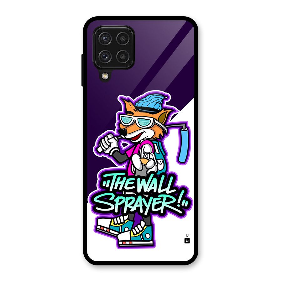 The Wall Sprayer Glass Back Case for Galaxy A22 4G