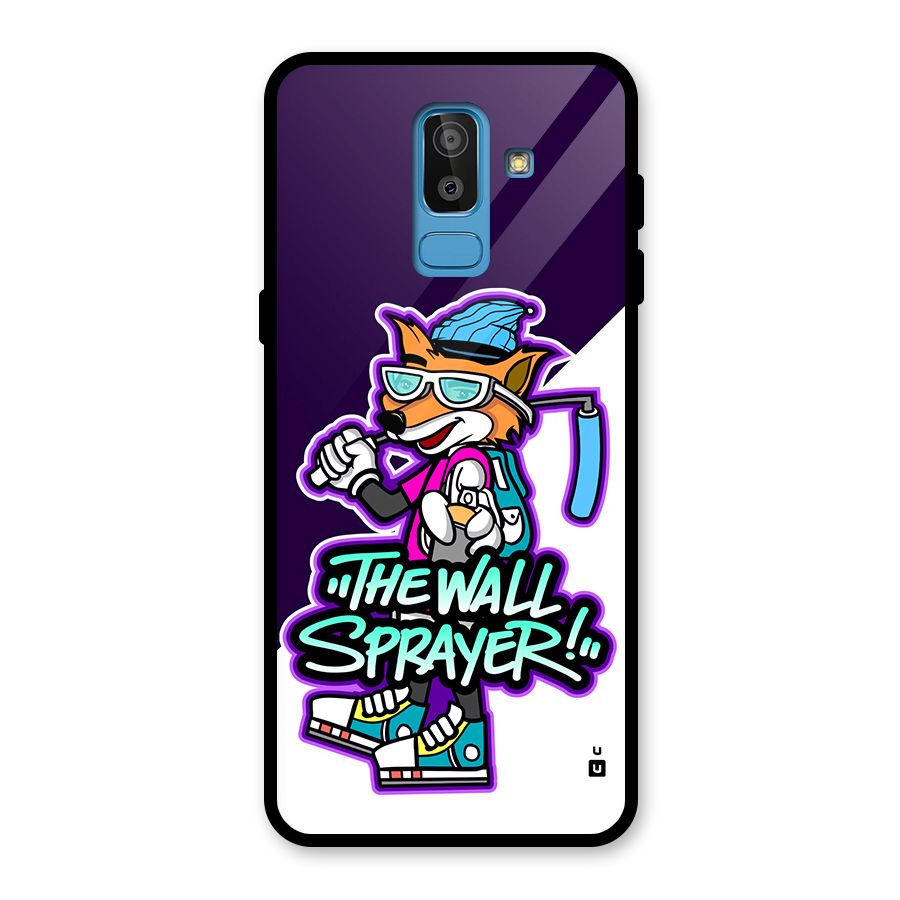 The Wall Sprayer Glass Back Case for Galaxy J8