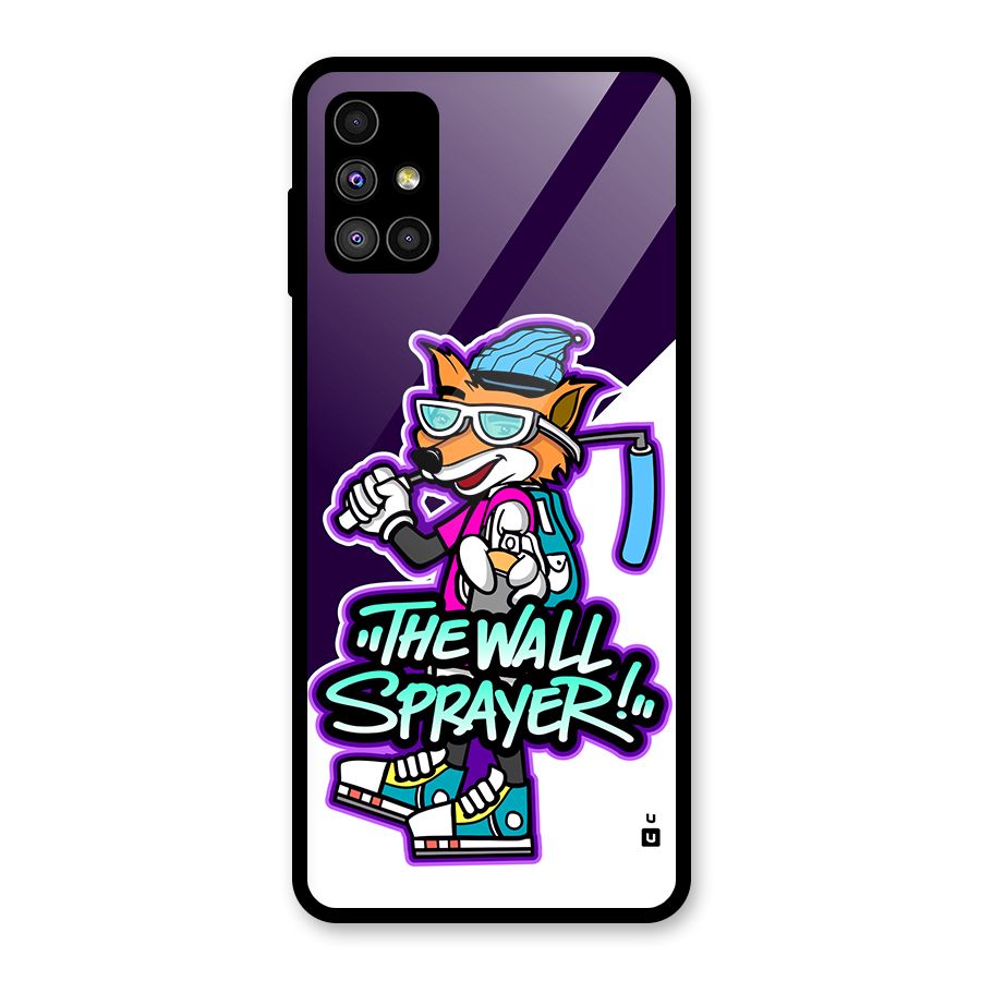 The Wall Sprayer Glass Back Case for Galaxy M51