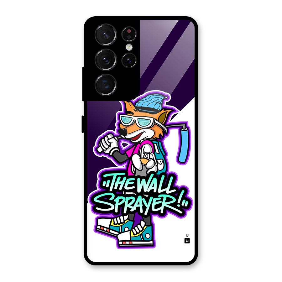 The Wall Sprayer Glass Back Case for Galaxy S21 Ultra 5G