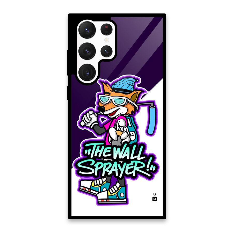 The Wall Sprayer Glass Back Case for Galaxy S22 Ultra 5G