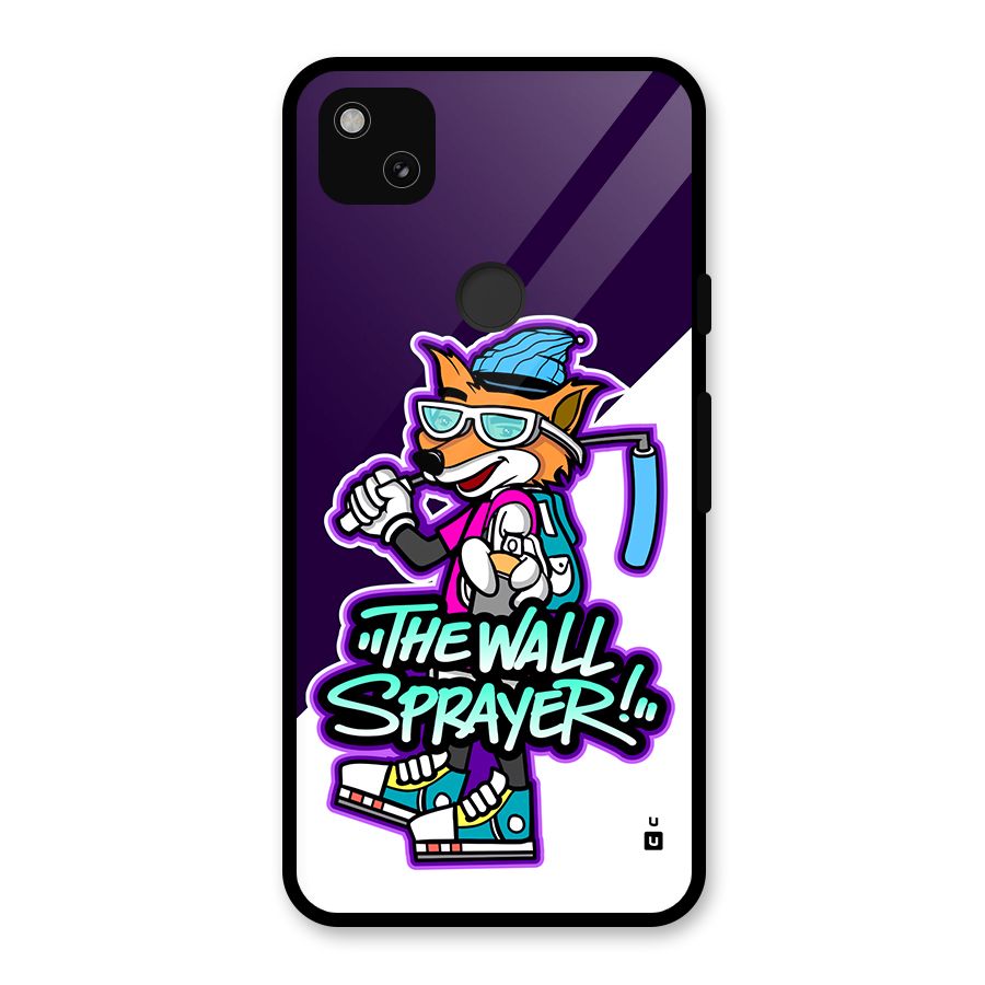 The Wall Sprayer Glass Back Case for Google Pixel 4a