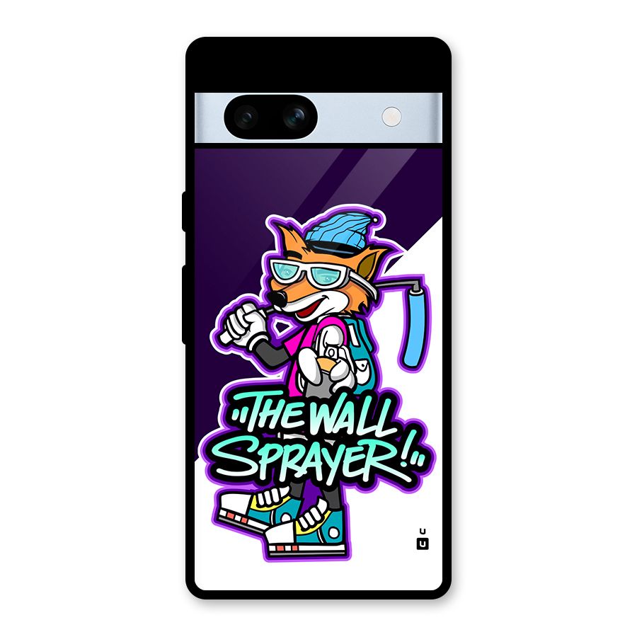 The Wall Sprayer Glass Back Case for Google Pixel 7a