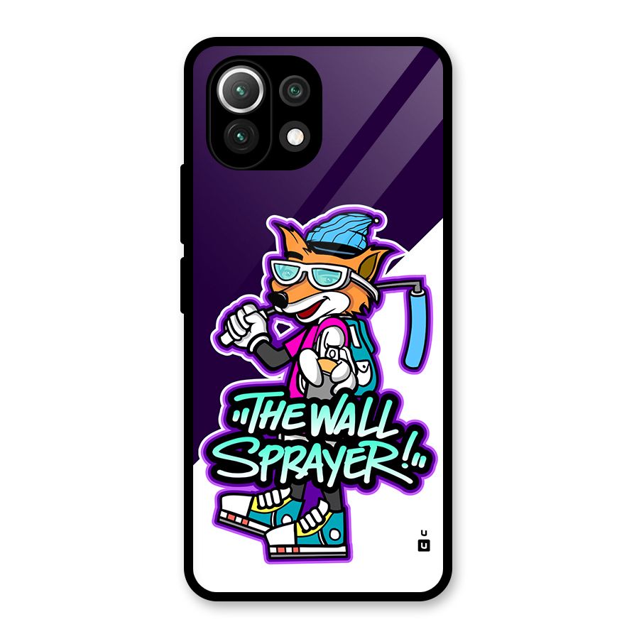 The Wall Sprayer Glass Back Case for Mi 11 Lite NE 5G