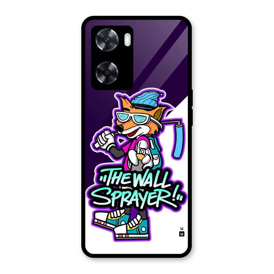 The Wall Sprayer Glass Back Case for Oppo A77s