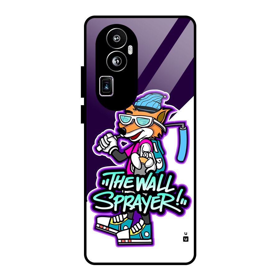 The Wall Sprayer Glass Back Case for Oppo Reno10 Pro Plus